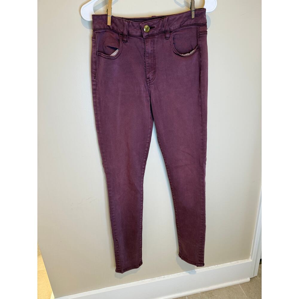 American Eagle Jeggings Women’s/Teens SZ 6 Maroon Super Stretch